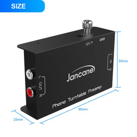 cotsoco beside turntable showing compact size and reduced interference