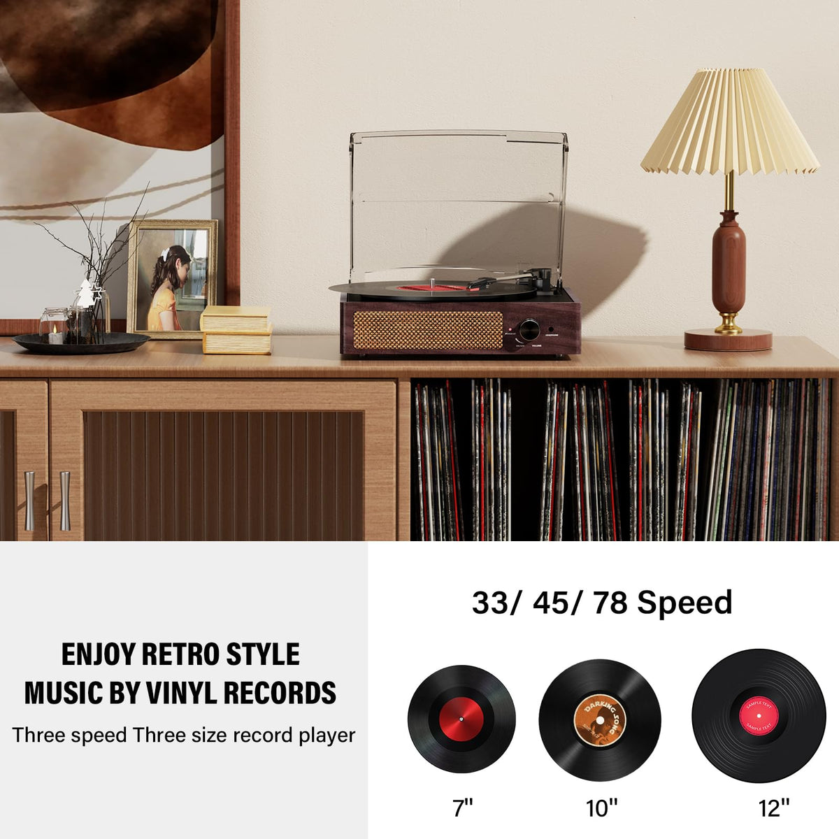 cotsoco removable dust cover closed protecting the turntable from dust