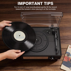 Cotsoco record player gift-ready packaging, ideal for vinyl lovers.