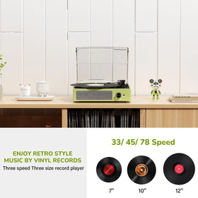 cotsoco playing a 12-inch vinyl to demonstrate smooth rotation and playback