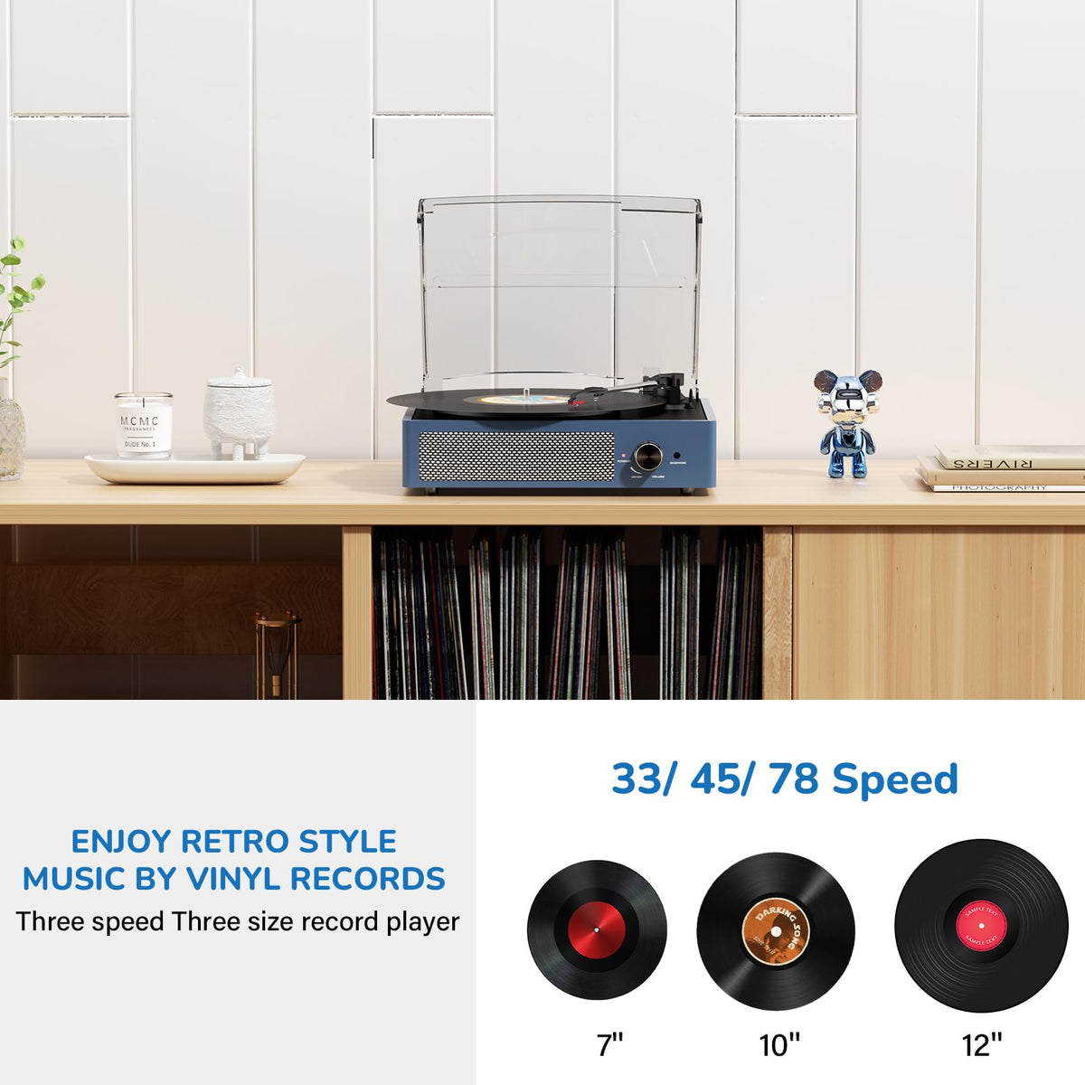 Cotsoco portable design with built-in speakers for gatherings and solo listening