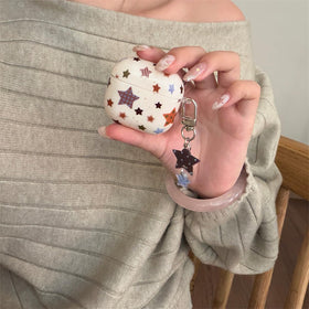 COTYPOFLIYTT star keychain with AirPods Pro 3 case for easy bag or key attachment.