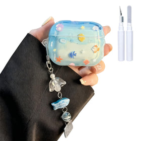 COTYPOFLIYTT blue case front view protecting AirPods with stylish look