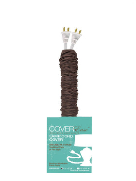 COVEREase Dk Brown lamp cord cover, 9 ft, for tidy, hidden cables.