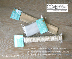 COVER EASE sewn label and zip tie fastener detail showing secure fit