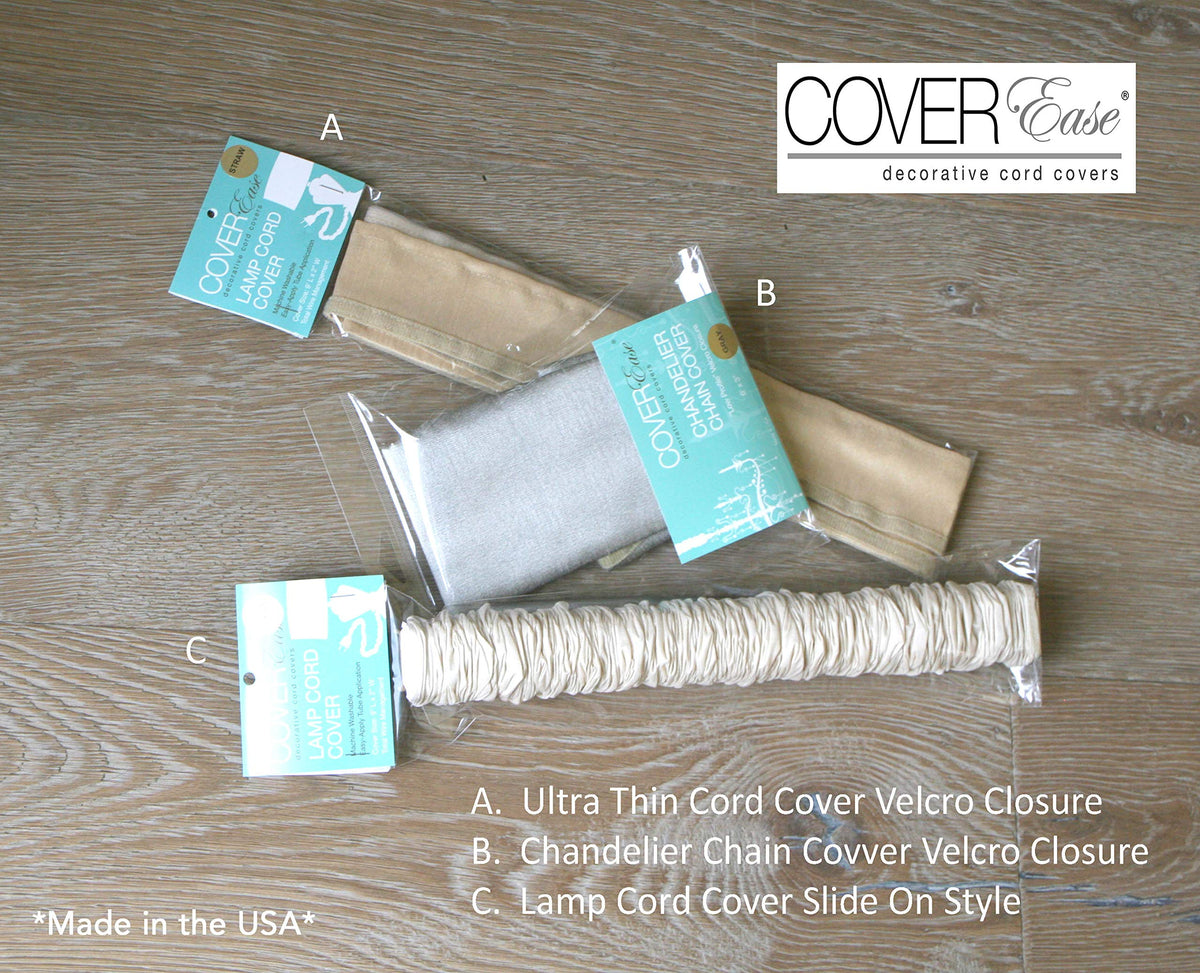 COVER EASE DECORATIVE CORD COVERS laid beside ruler to show 9 foot length scale