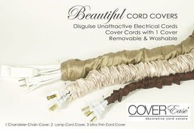 COVER EASE 9 ft cord cover helping organize desks and lamps