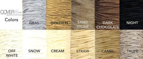 COVER EASE Faux silk fabric close-up shows luxurious texture