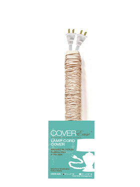 COVER EASE Tan Straw Lamp Cord Cover 9ft adds silk-like elegance to your lighting