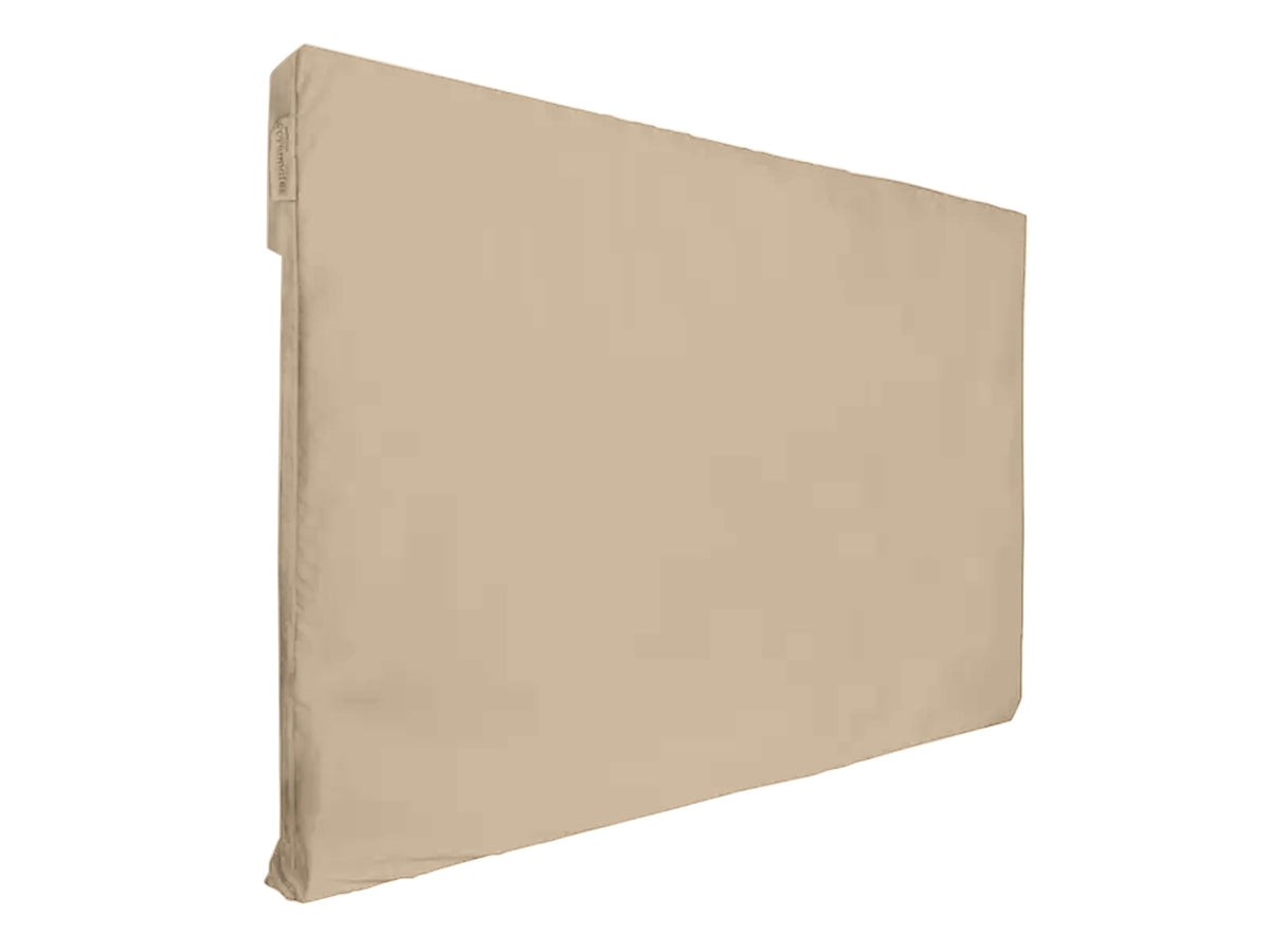 Covermates back-pocket view demonstrates remote storage for organized outdoor gatherings.