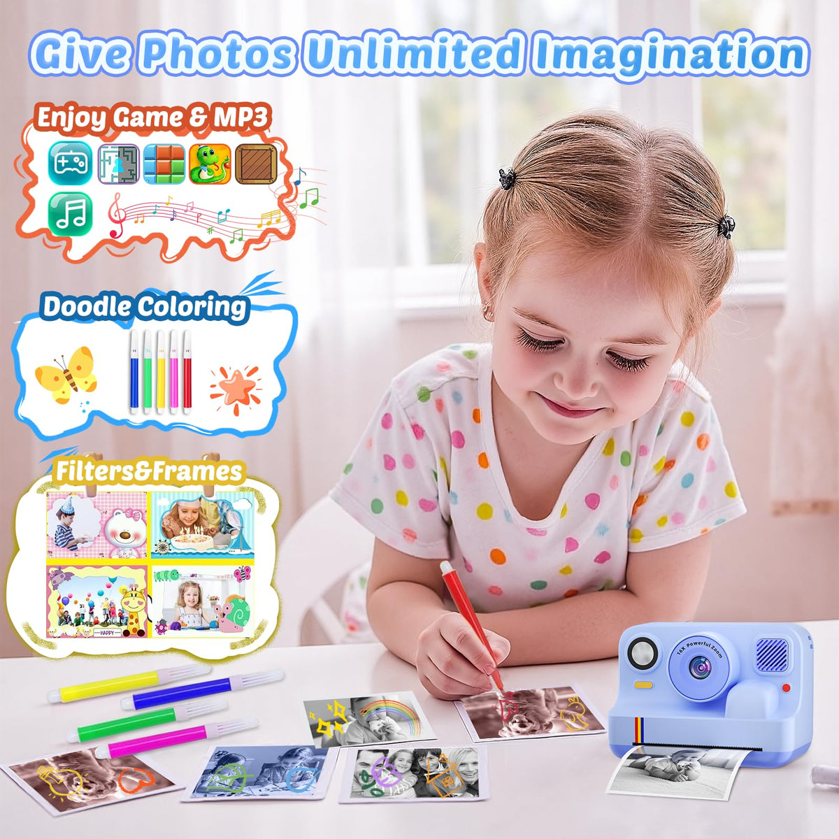 Cowilax 2.4-inch display showing captured photo, instant review convenience