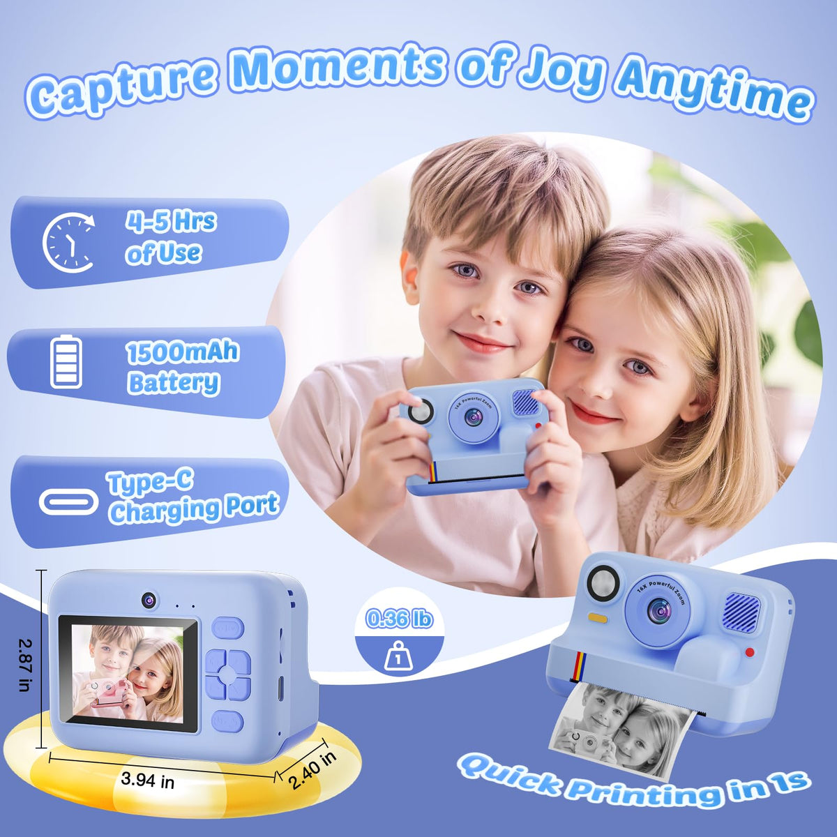 Child holding Cowilax camera outdoors, durable design for active play
