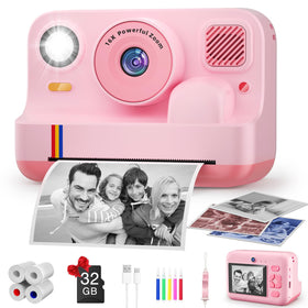 Cowilax instant print camera for kids front view, ready to capture and print memories today