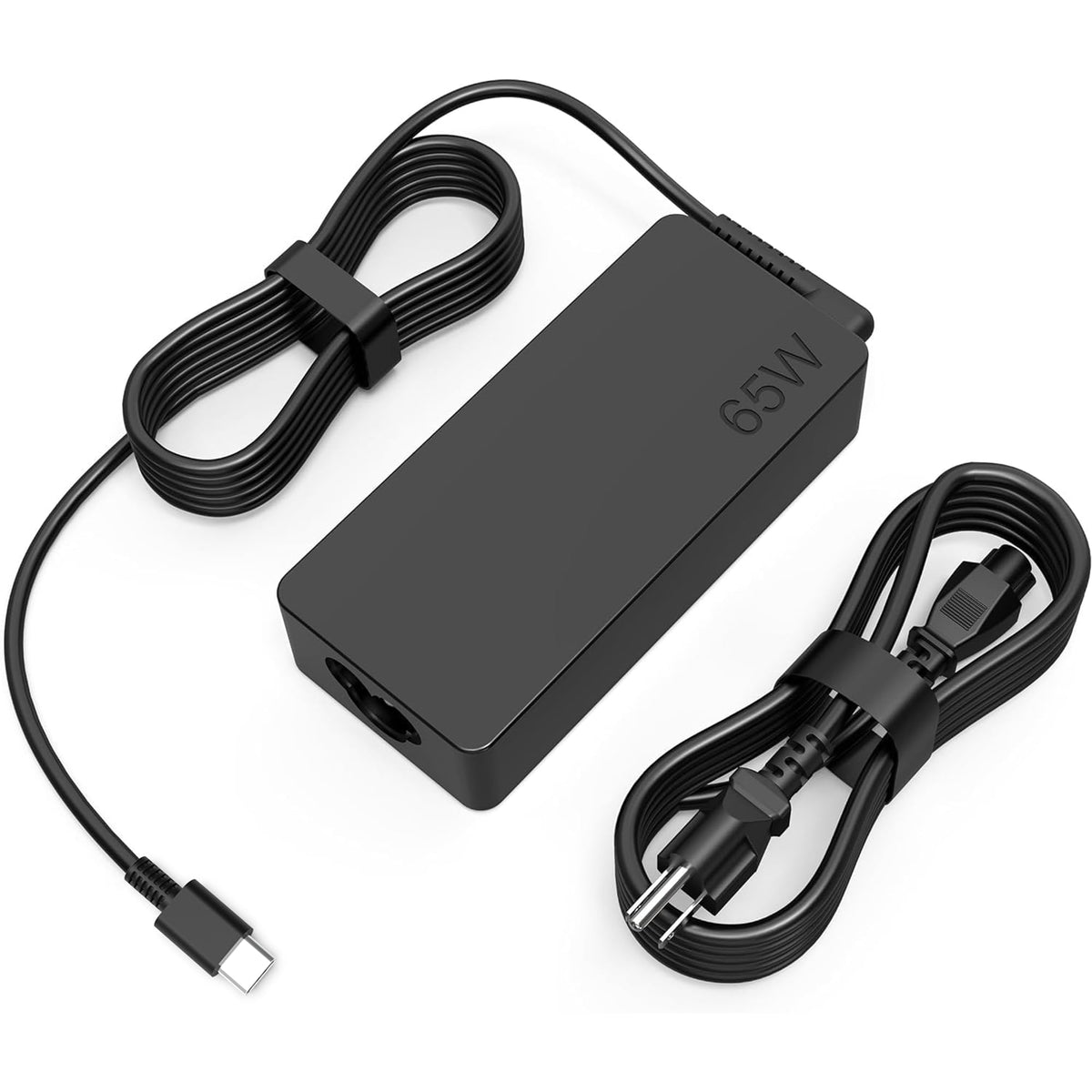 COWOOGMZ 65W USB-C laptop charger front view for reliable charging on the go