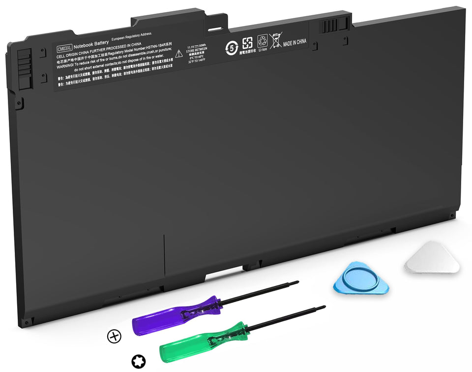 COWOOGMZ CM03XL battery front view for reliable on-the-go HP power