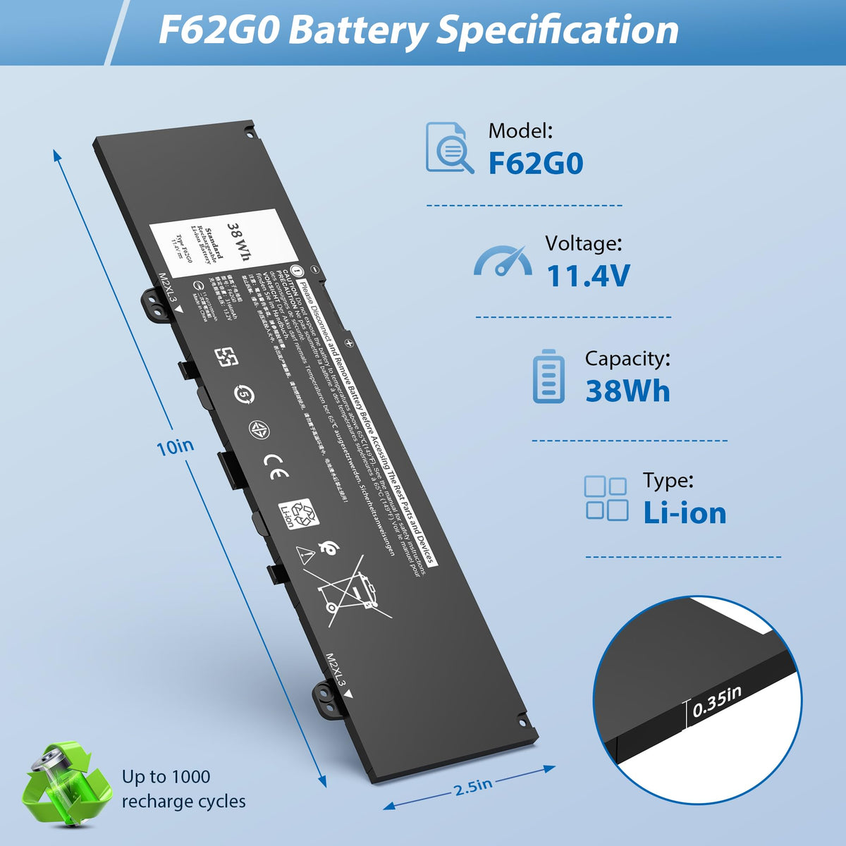 COWOOGMZ F62GO with side label shows model numbers for quick identification.