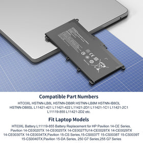 COWOOGMZ HT03XL internal cell layout, efficient energy density for longer use