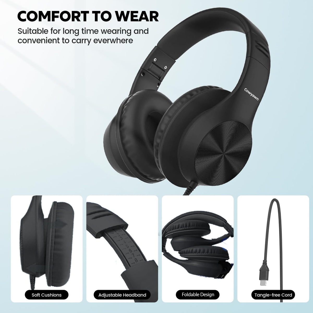 Cowyawn folded compact profile demonstrating portability for travel and storage