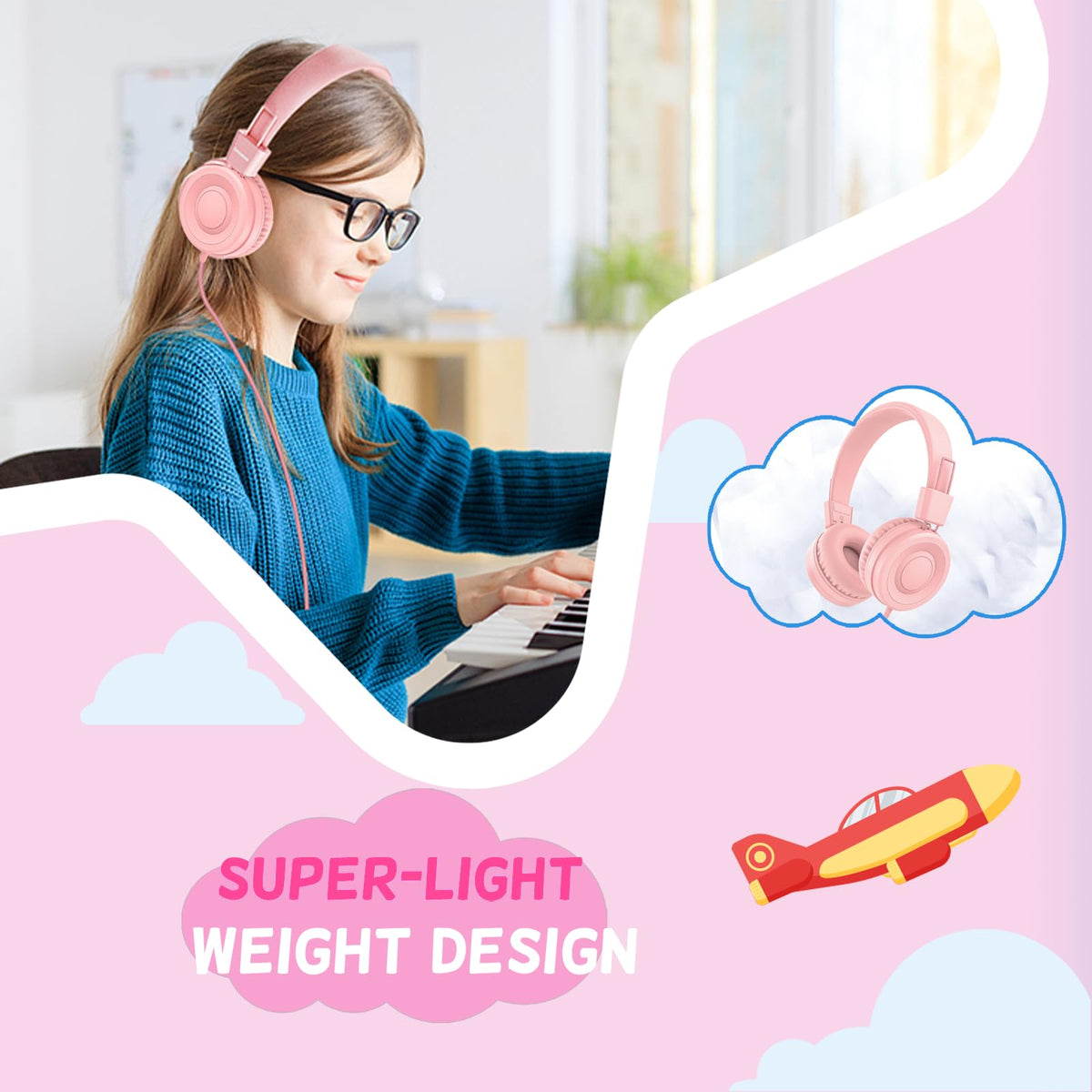 Cowyawn on child headside profile comfortable adjustable fit for kids