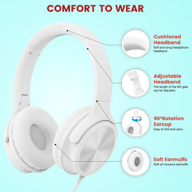 Foldable Cowyawn USB-C headphones designed for compact travel