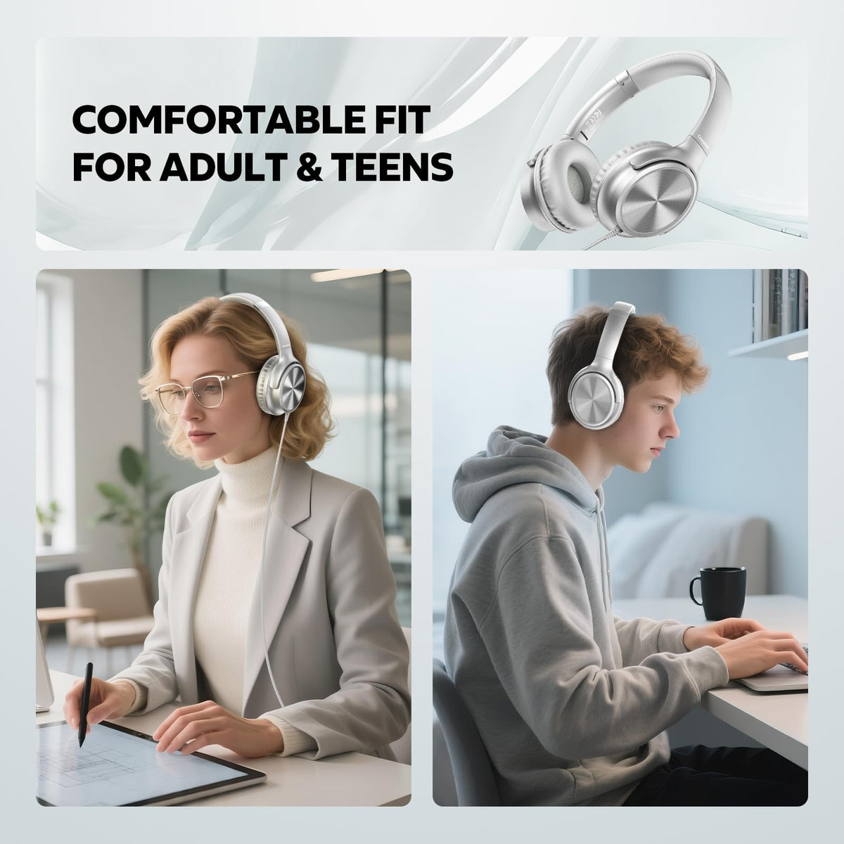 Cowyawn USB-C headphones include mic and inline controls for calls and music.