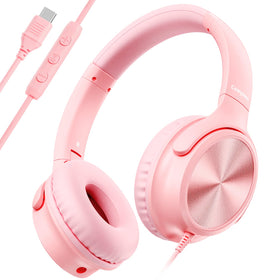 Cowyawn USB-C headphones with microphone deliver clear calls and rich music on the go.