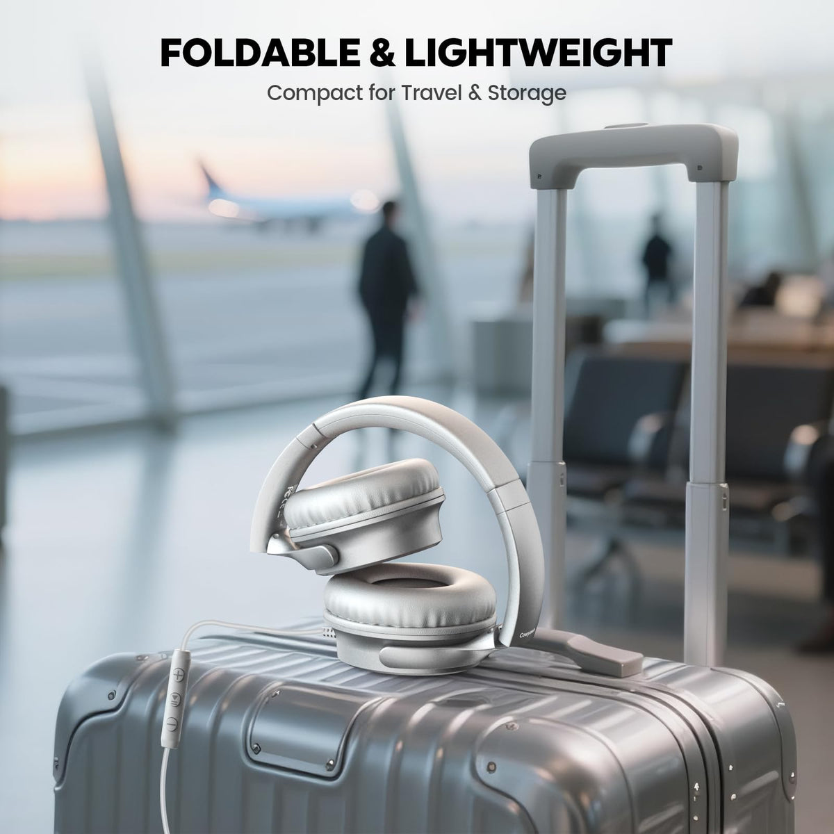 Cowyawn USB-C headphones with a 1.5 m nylon cord resist tangling for travel.