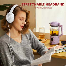 Soft padded ear cushions on Cowyawn USB-C headphones for comfort