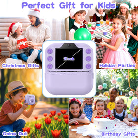 Coxlame Kids Camera Instant Print battery-charging area showing USB-C support