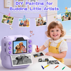 Coxlame Kids Camera Instant Print color pencils included for personalized prints