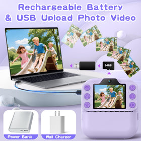 Coxlame Kids Camera Instant Print compact-travel design for portable play