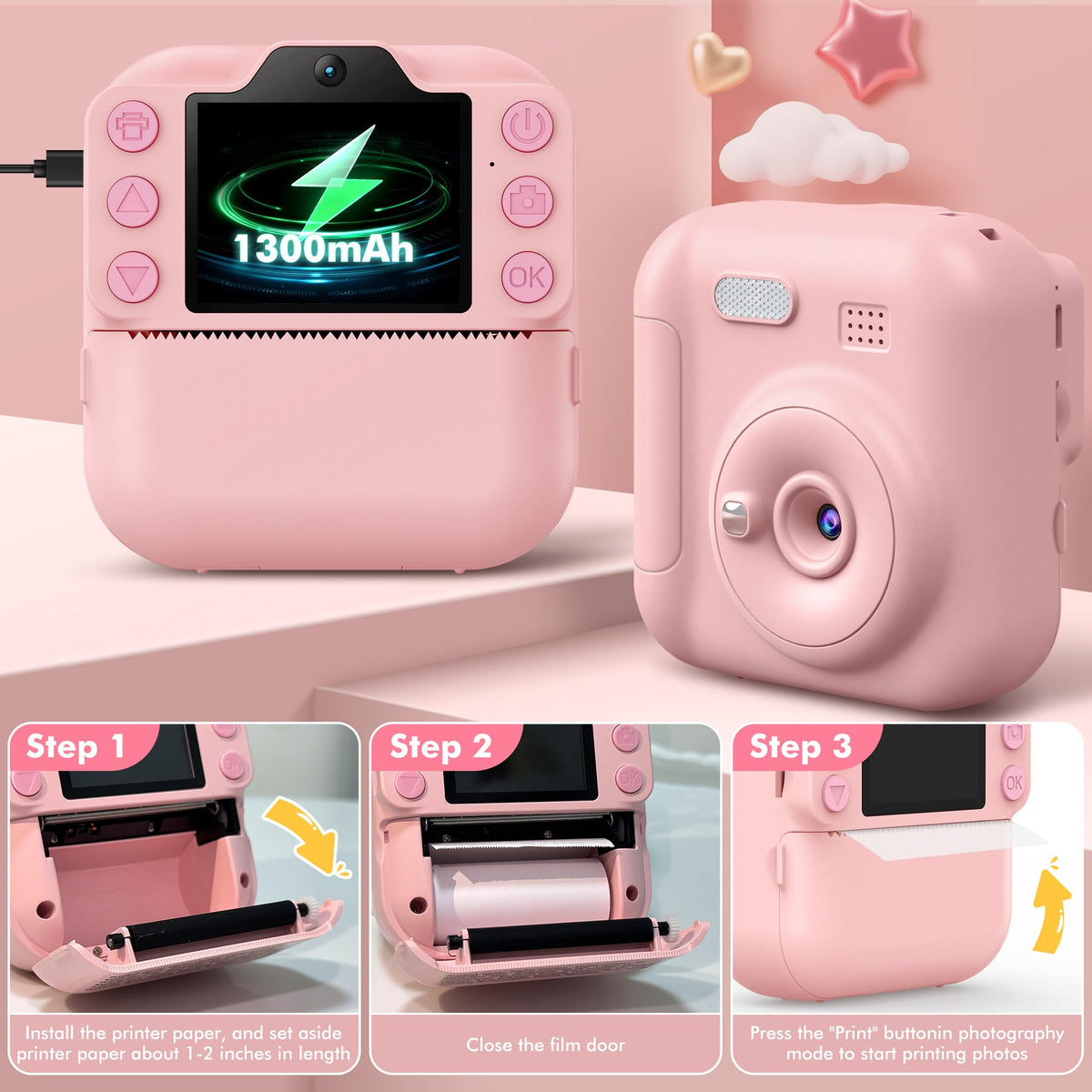 Coxlame Kids Instant Print Camera gift-ready box for gifting