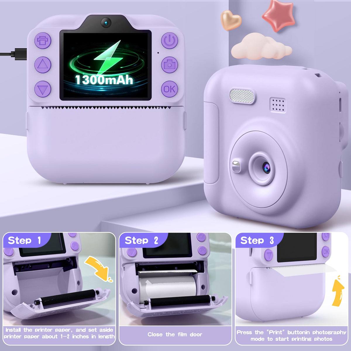 Coxlame Kids Camera Instant Print gift-packaging ready for birthdays or holidays