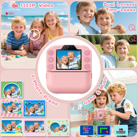 Coxlame Kids Instant Print Camera printing action showing instant output