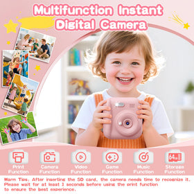 Coxlame Kids Instant Print Camera side view for comfortable grip