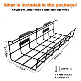 COYACOOL 14.5x5x3.4 inch tray fits most desks and workspaces