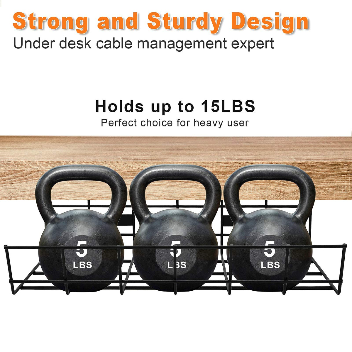 COYACOOL easy-install under-desk cable organizer with included screws for quick setup