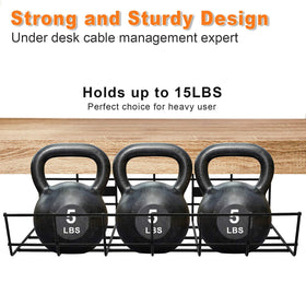 COYACOOL easy-install under-desk cable organizer with included screws for quick setup