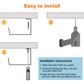 COYACOOL easy installation under desk with included screws.