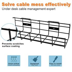 COYACOOL sturdy under-desk tray supports up to 15 lbs for reliable desk protection