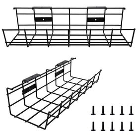 COYACOOL under-desk cable organizer 2-pack hides messy cords under your desk