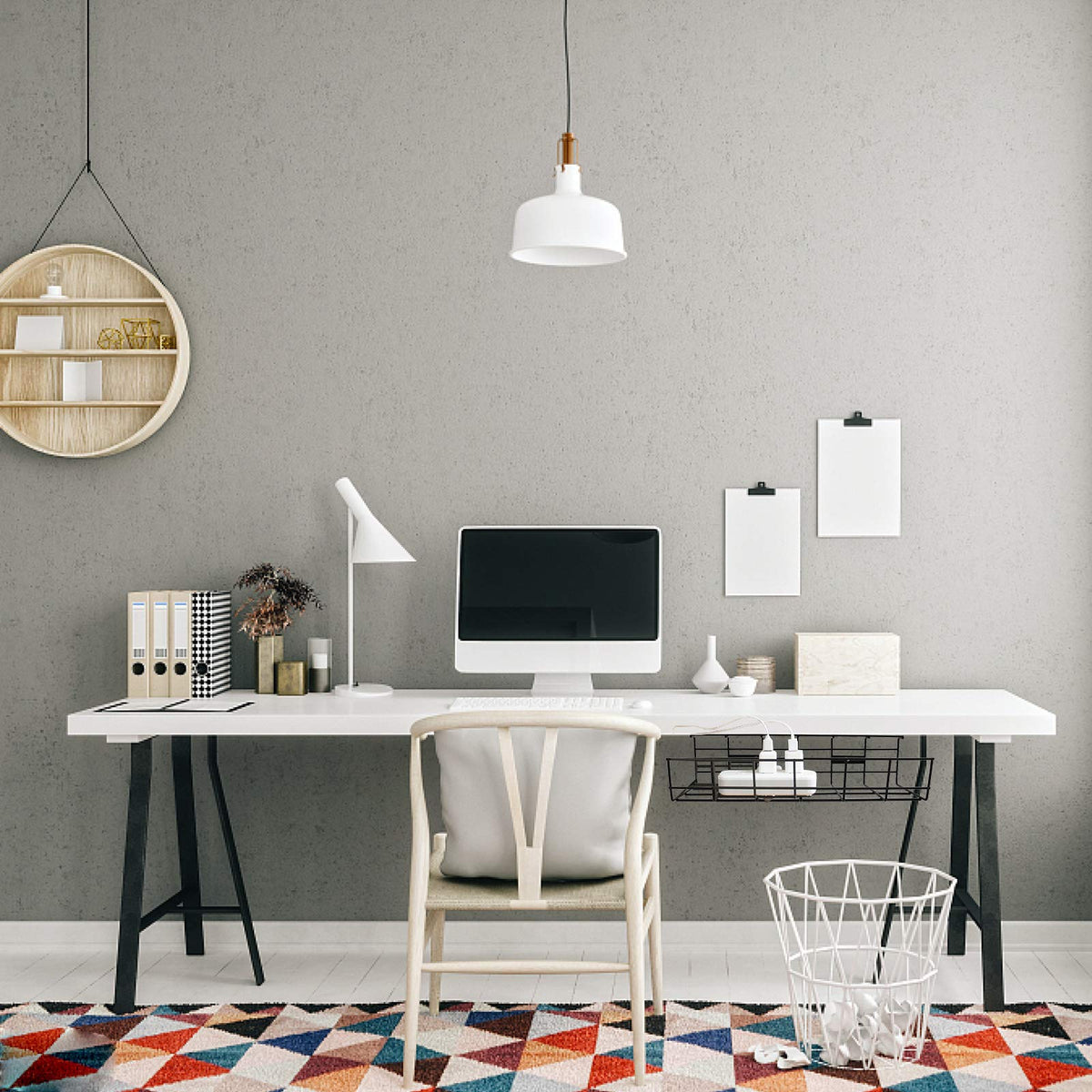 COYACOOL black finish blends with modern office decor while concealing cables