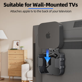 Cozcty Apple TV mount vent hook design with airflow channels.