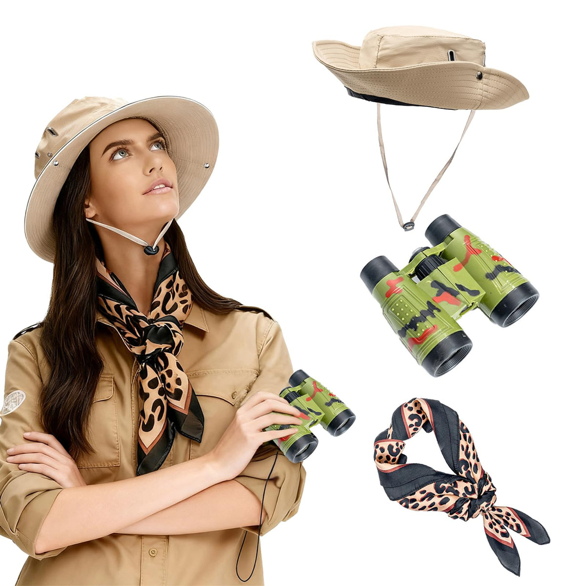 CozofLuv safari binoculars in camo offer clear distant viewing for nature watching.