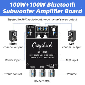 AUX input jack on Cozychord ZK-1002T for versatile source connections