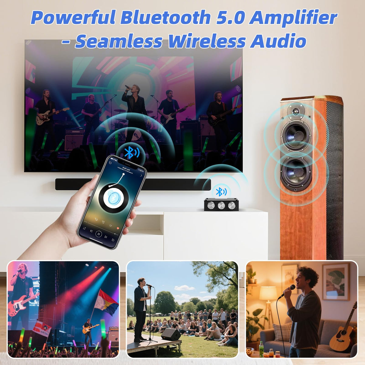 Durable protective case around the Cozychord ZK-1002T amplifier board