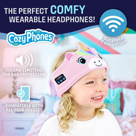 CozyPhones fabric texture close-up highlights washable, stretchy material for gentle wear