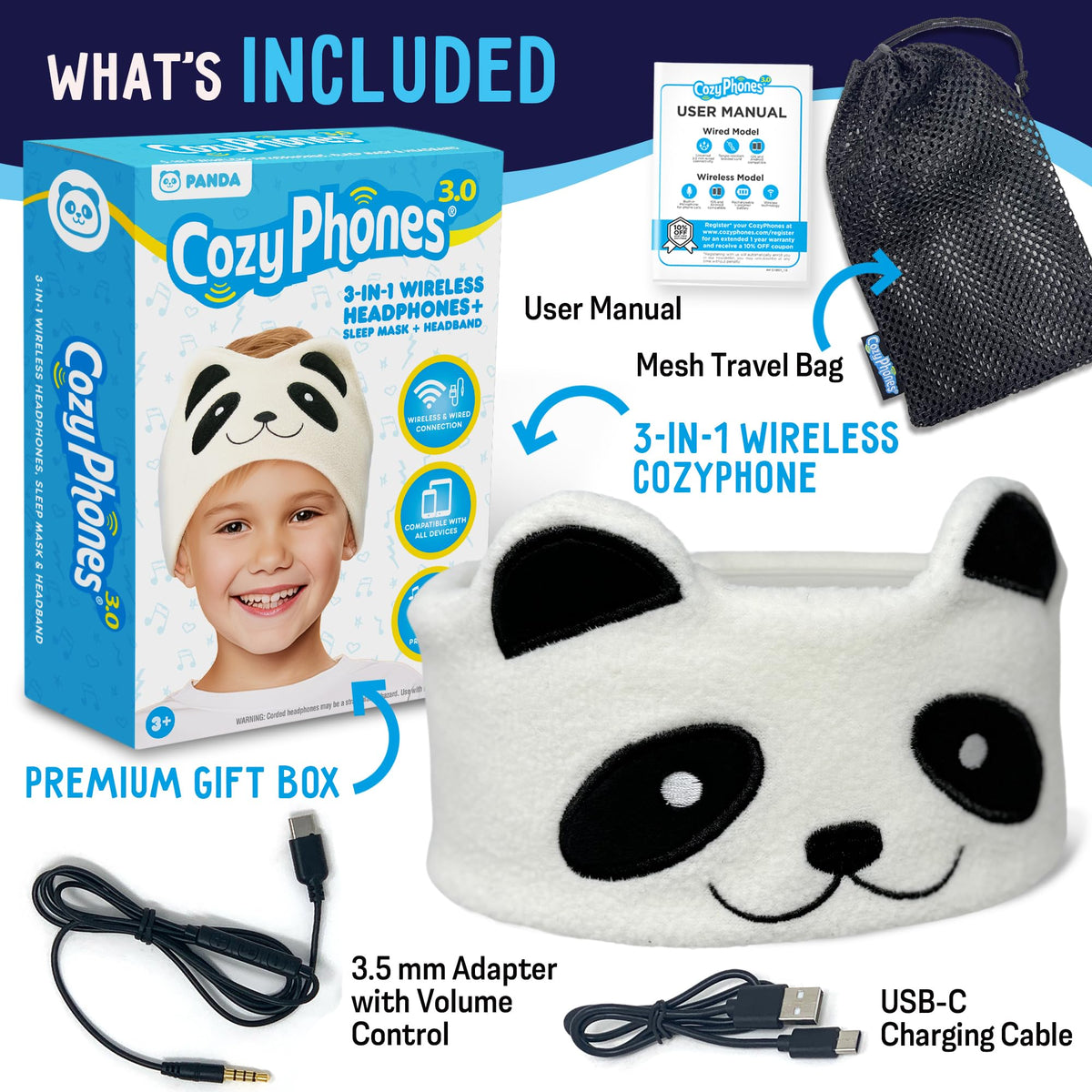 CozyPhones closeup of sewn speaker pocket showing secure placement and gentle audio