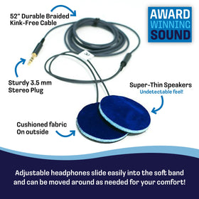 CozyPhones-tangle-free-braided-cable: sturdy, snag-free cord for mess-free routines.