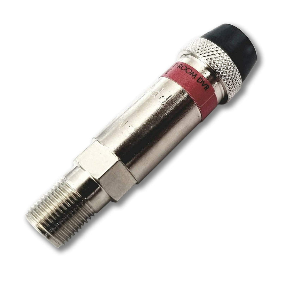 C.P. Company SNLP-1GCW MoCA filter installed at the coax entry to reduce interference.